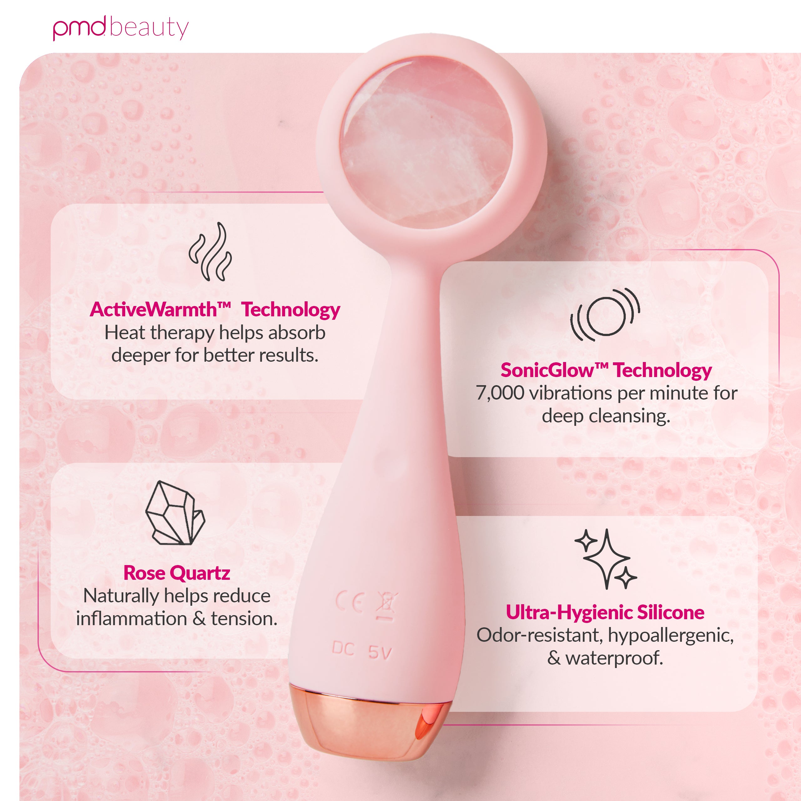 PMD Gemstone Warming Facial Cleansing Device