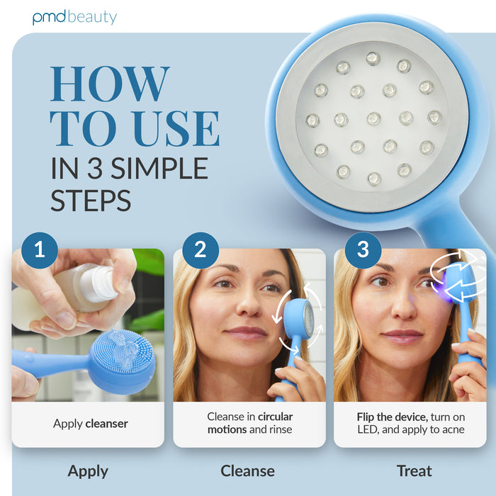 PMD LED Acne Facial Cleansing Device