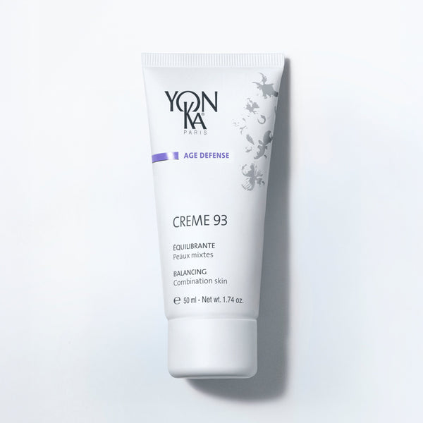 Creme 93 50 ml jar with Yon-Ka Paris white label compact cream jar mattifying moisturizer for combination skin