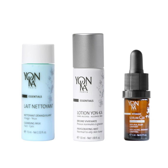 TRAVEL BUNDLE - Vitamine C, Lait Nettoyant & Lotion PS